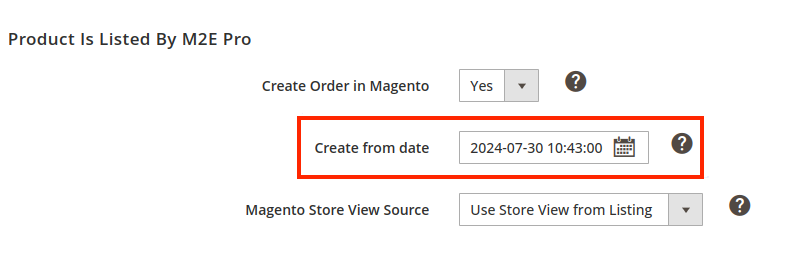 Configurations des commandes Amazon Le produit est Annonce par M2E Pro