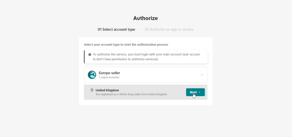 Autorizar Cuenta M2E TikTok Shop