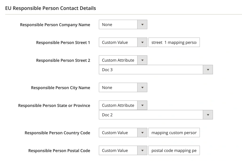 M2E Pro eBay GPSR EU Responsible Person Contact Details