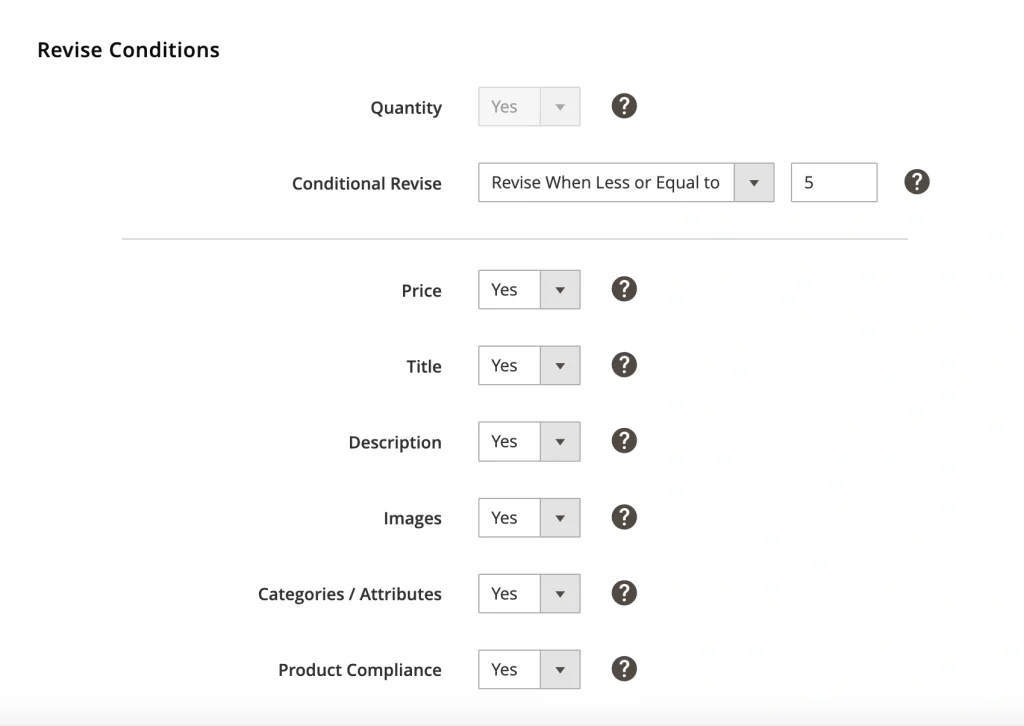 M2E TikTok Shop Connect Revize Regeln Einstellungen