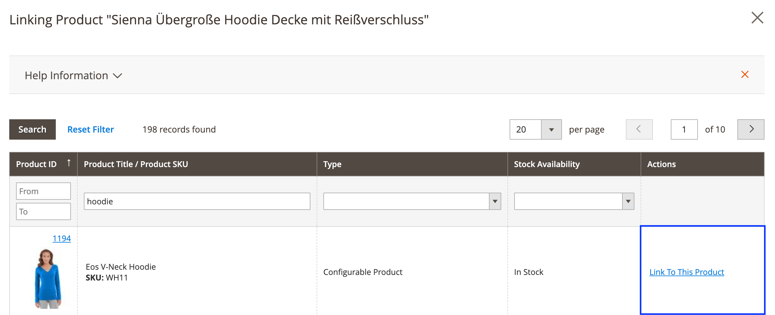 M2E OTTO Link zu diesem Produkt Pop-up-Fenster