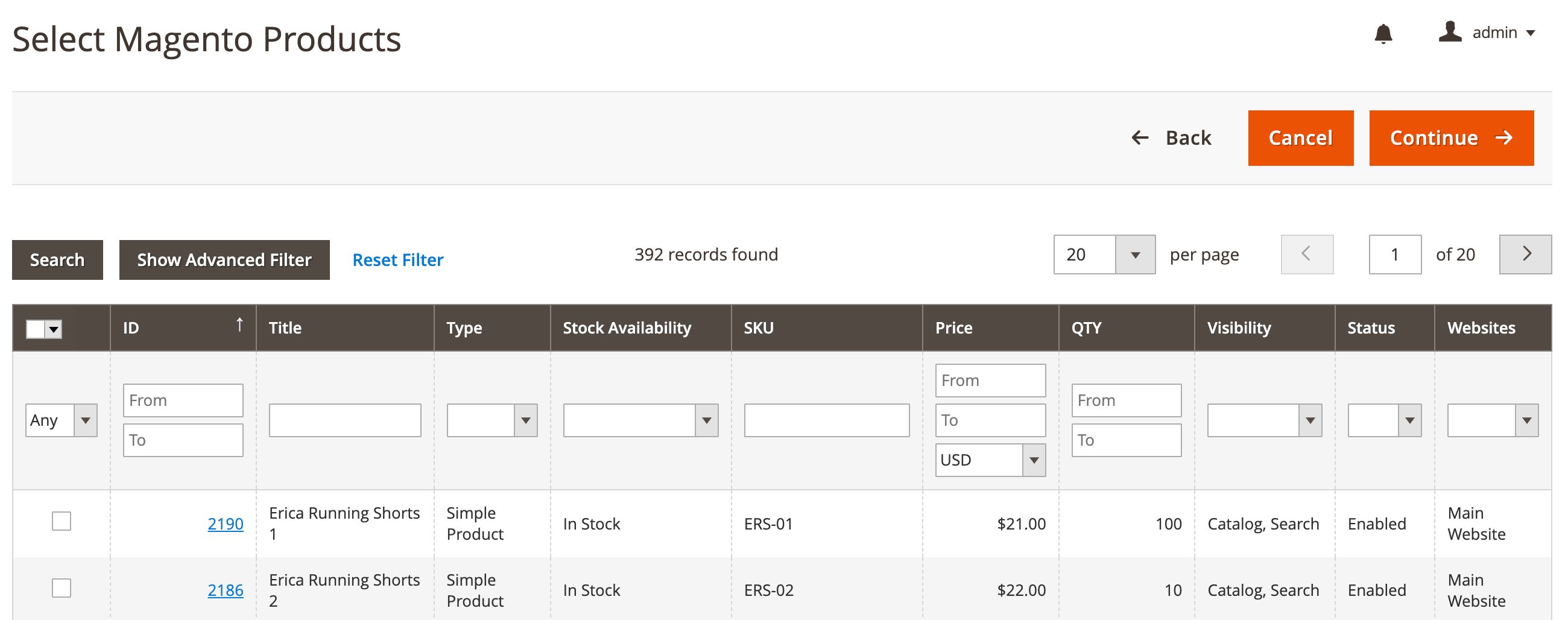 M2E_OTTO_Select_Magento_Products