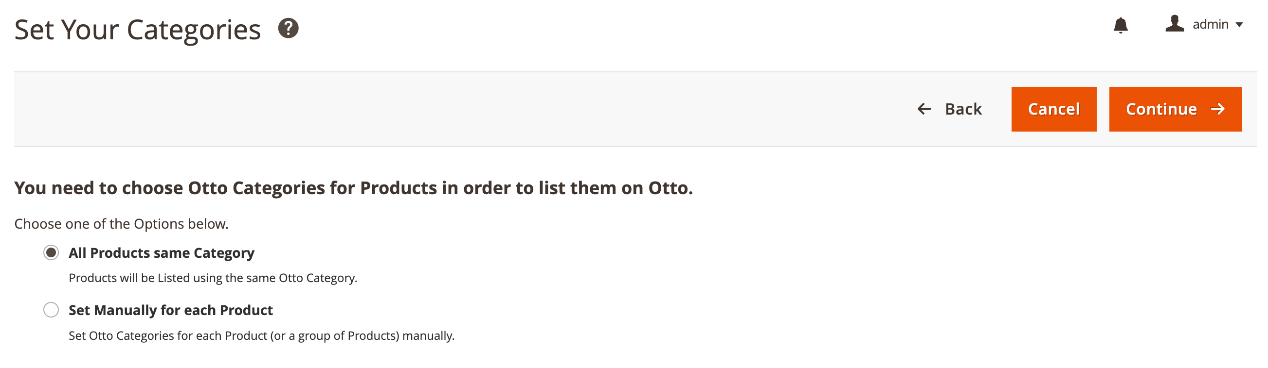 M2E_OTTO_Set_Categories