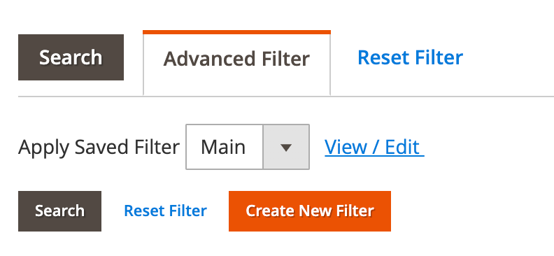 M2E Pro Advanced Filter Create New M2