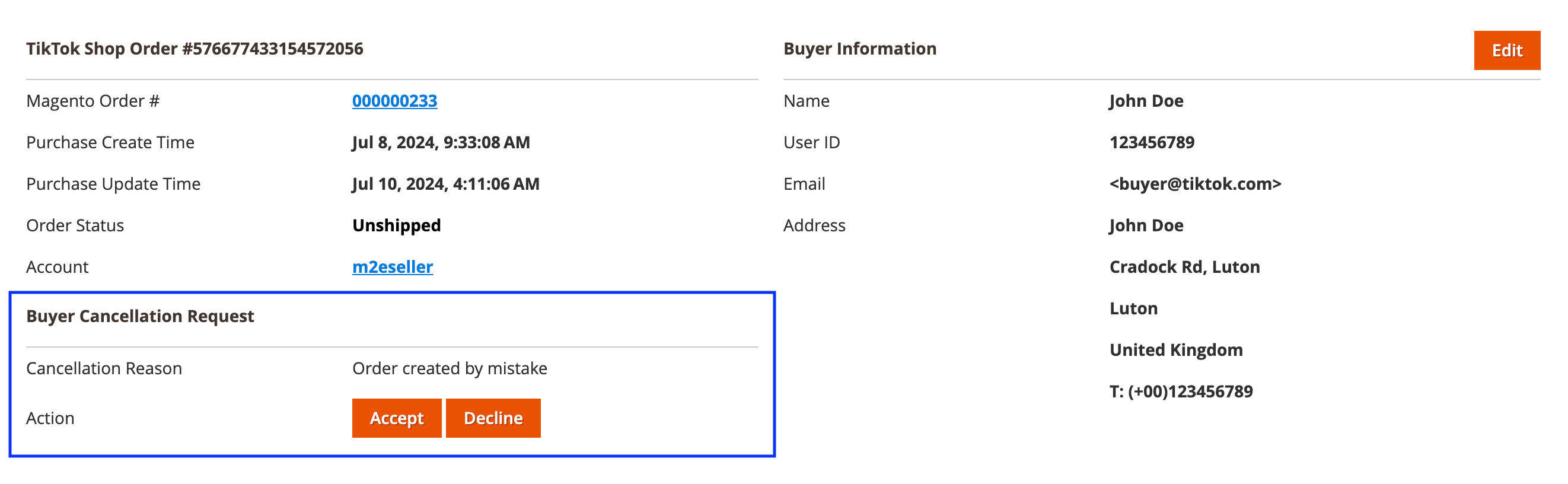 M2E TikTok Shop Accept or Decline Order Cancellation
