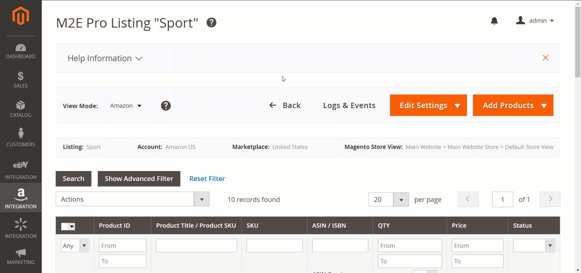 Magento Product has fewer attributes than Amazon Product M2