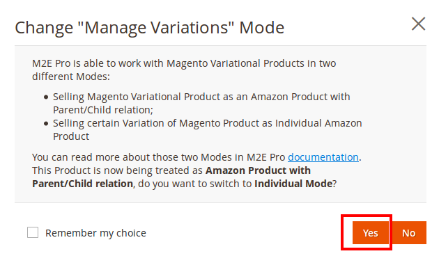 Change 'Manage Variations' Mode