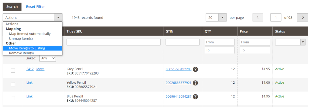 Déplacer les objets vers l'annonce