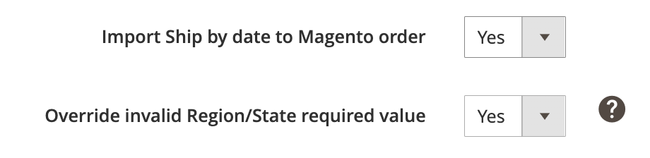 Shipping Information Order Settings