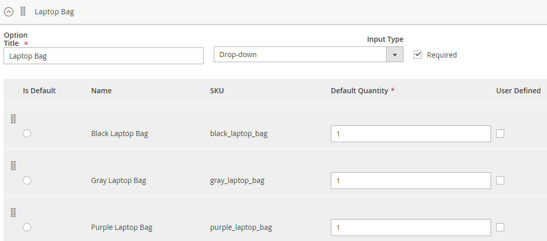 Bundle Magento Product Inventory Settings