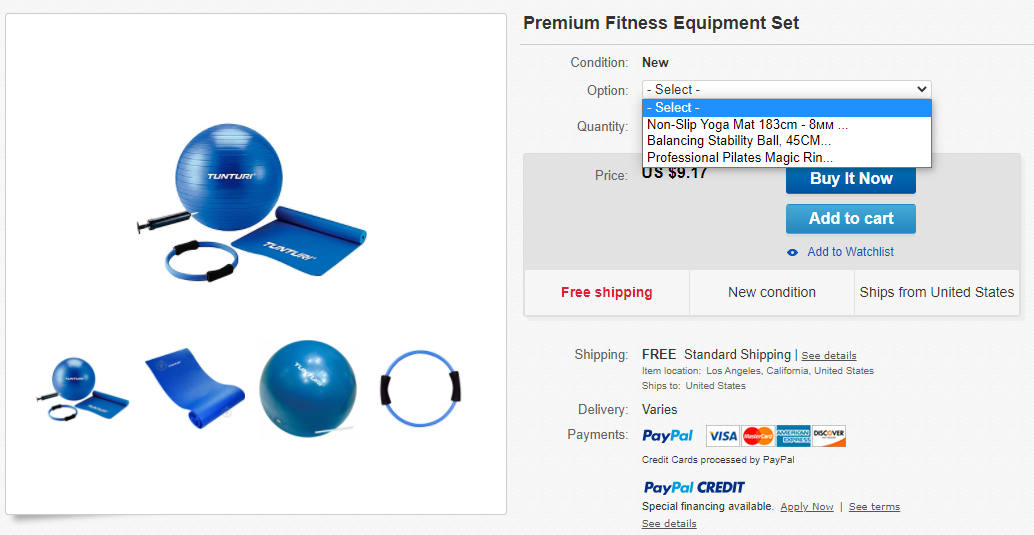 Produkty Magento pogrupowane w serwisie eBay