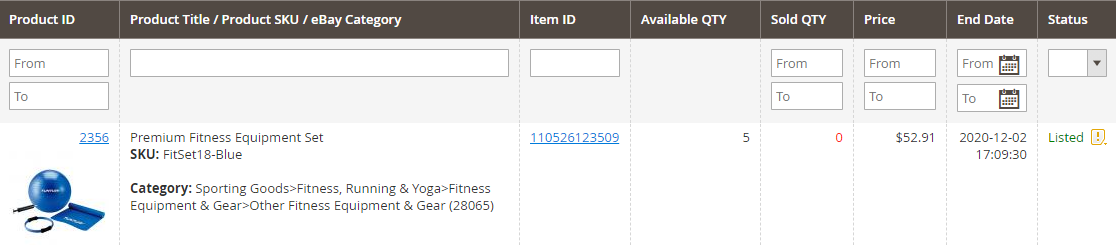 Lista produktów pogrupowanych jako zestaw w M2E Pro