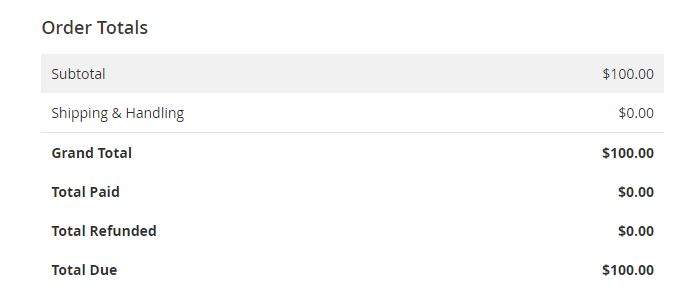 Magento Order Totals
