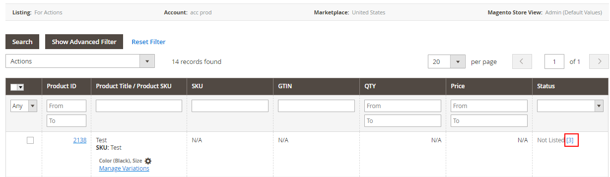 gérer l'état des variations