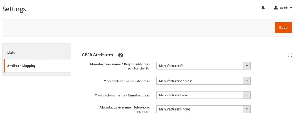 M2E Kaufland GPSR Attribute Mapping
