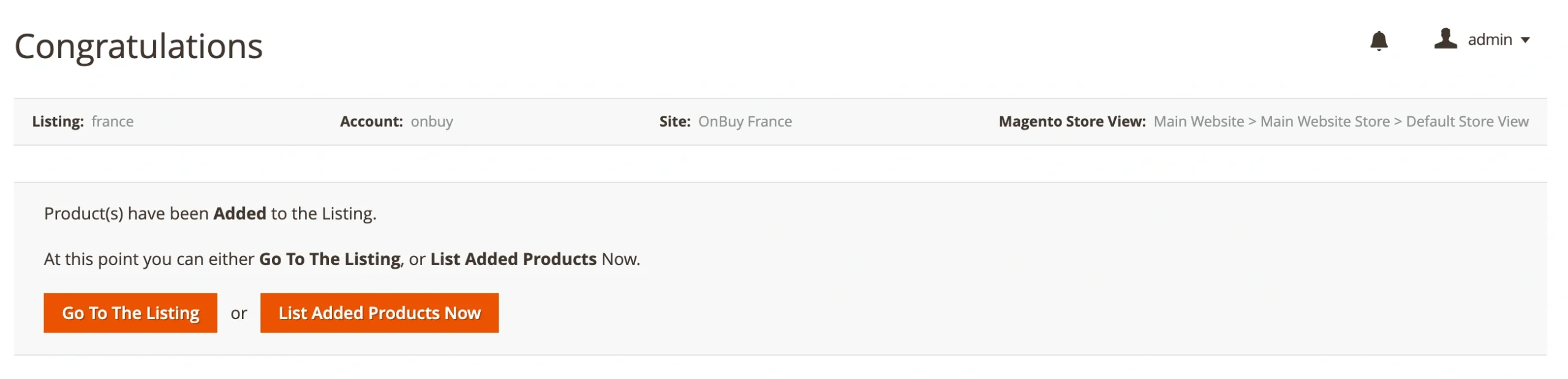 M2E OnBuy Connect List Products