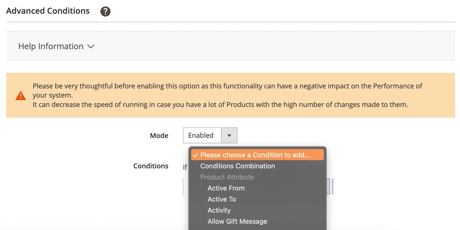 M2E OnBuy Synch Policy Advanced Conditions 1