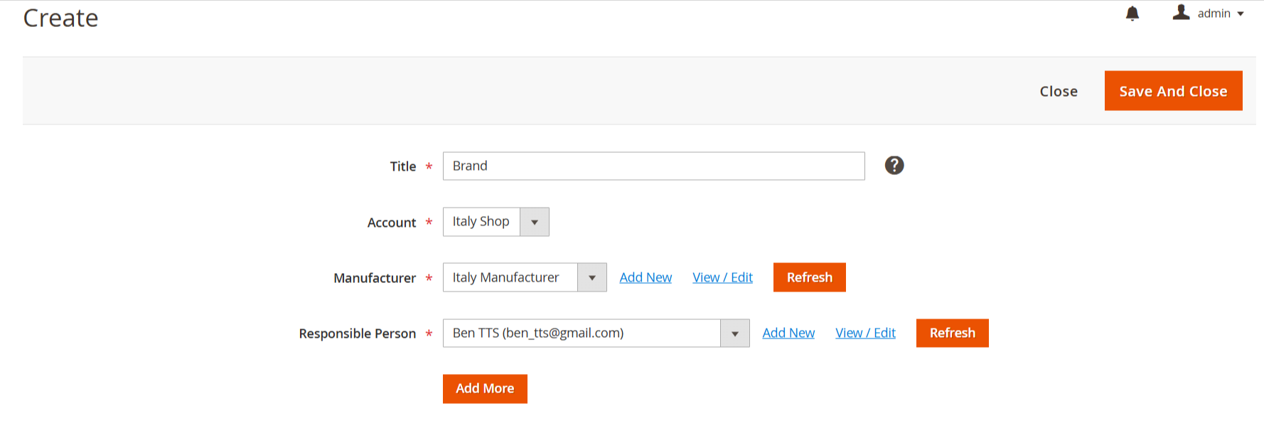M2E TikTok Shop Connect. Assigning manufacturer and responsibility details