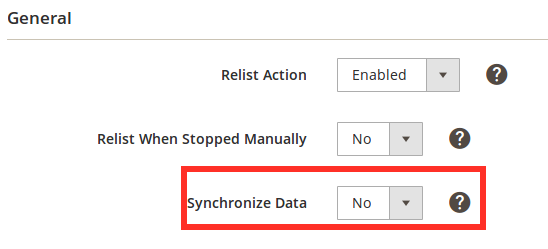 Synchronize Data for the Relist Rules