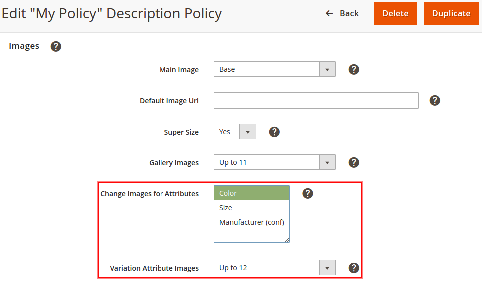 Extra Images were sent for a Variational Product