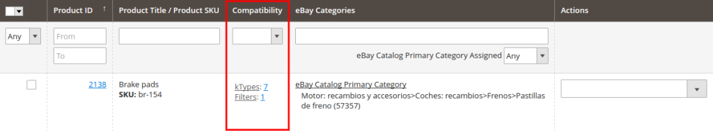 Parts Compatibility Result