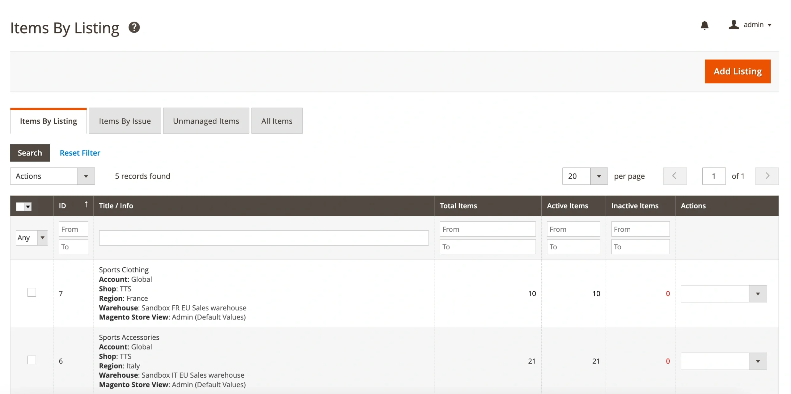 M2E TikTok Shop Objets par Annonce