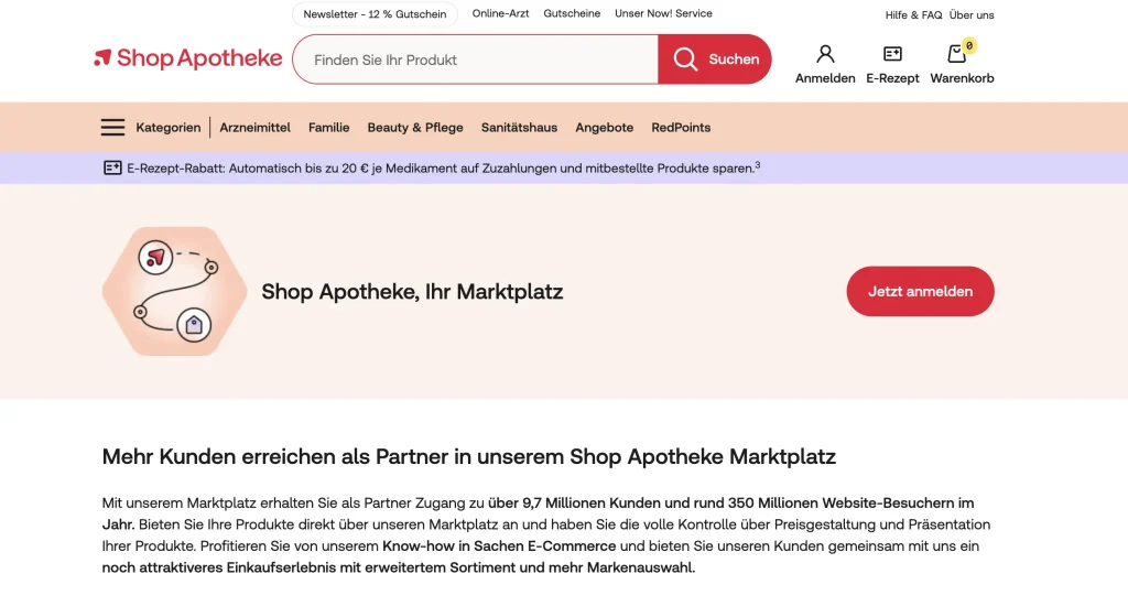 Page du vendeur « Apotheke »