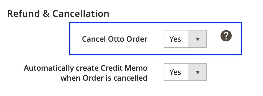 M2E Connect Cancel OTTO Order